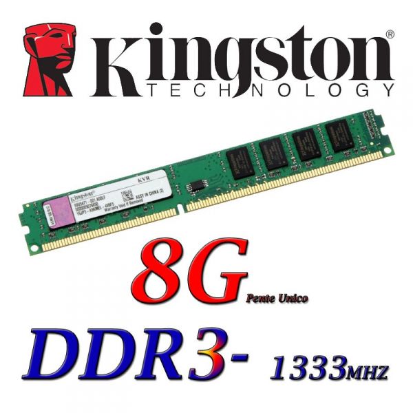 Memória DDR3 8Gb 1333mhz Kingston
